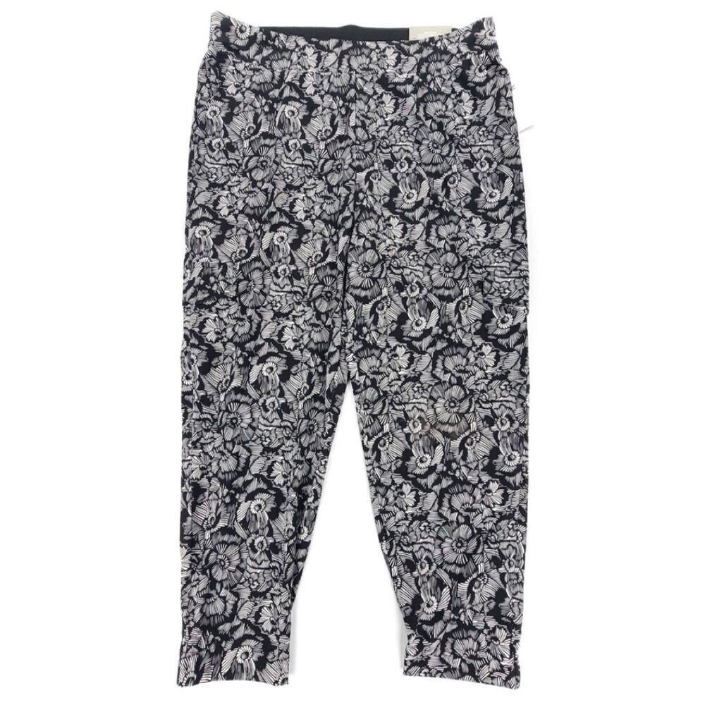NWT Soft Surroundings Go Lively Ankle Crop Jogger Pant Plus Size 1x Black Floral